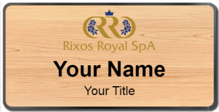 Custom name badges for Rixos Royal Spa