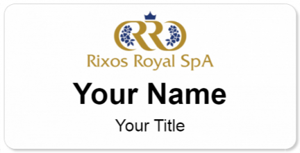 Custom name badges for Rixos Royal Spa