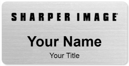 Custom name badges for Sharper Image