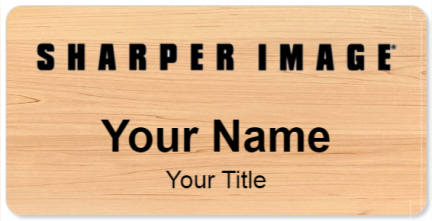 Custom name badges for Sharper Image