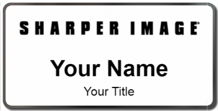 Custom name badges for Sharper Image