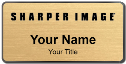 Custom name badges for Sharper Image