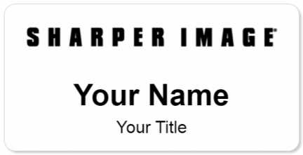 Custom name badges for Sharper Image