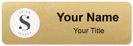Custom name badges for Salon Skanda