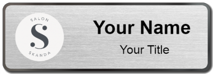Custom name badges for Salon Skanda