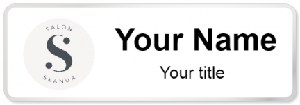 Custom name badges for Salon Skanda