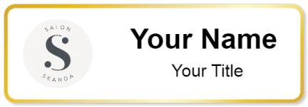 Custom name badges for Salon Skanda