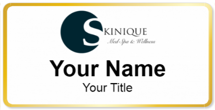 Custom name badges for Skinique Med Spa