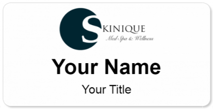 Custom name badges for Skinique Med Spa