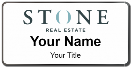 Custom name badges for STONE Real Estate
