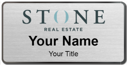 Custom name badges for STONE Real Estate