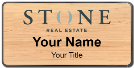 Custom name badges for STONE Real Estate