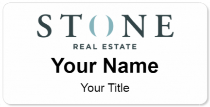 Custom name badges for STONE Real Estate