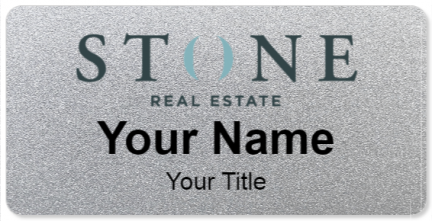 Custom name badges for STONE Real Estate