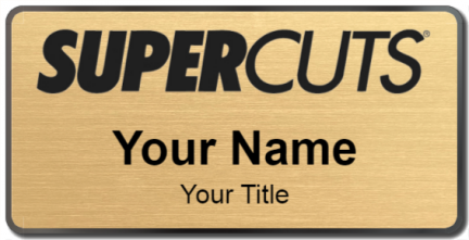 Custom name badges for Supercuts