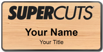 Custom name badges for Supercuts
