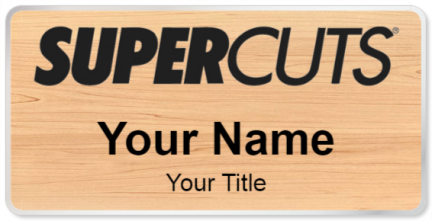 Custom name badges for Supercuts