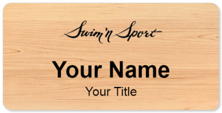 Custom name badges for Swim n Sport