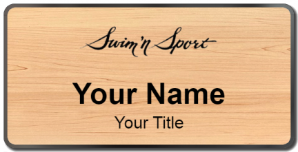 Custom name badges for Swim n Sport