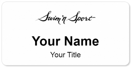 Custom name badges for Swim n Sport