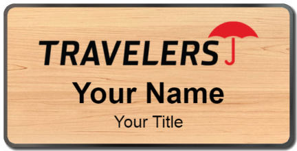 Custom name badges for Travelers Insurance