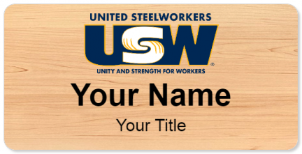 Custom name badges for United Steelworkers