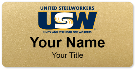 Custom name badges for United Steelworkers