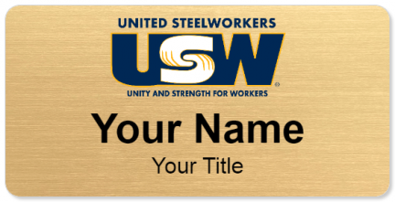 Custom name badges for United Steelworkers