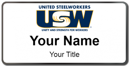 Custom name badges for United Steelworkers