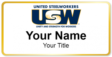 Custom name badges for United Steelworkers