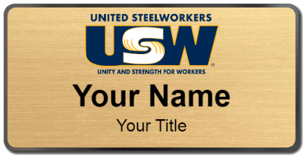Custom name badges for United Steelworkers