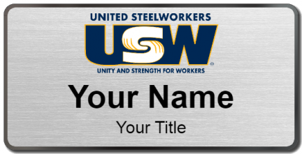 Custom name badges for United Steelworkers