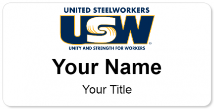 Custom name badges for United Steelworkers