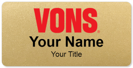 Custom name badges for Vons Supermarket