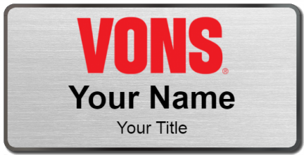 Custom name badges for Vons Supermarket