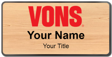 Custom name badges for Vons Supermarket