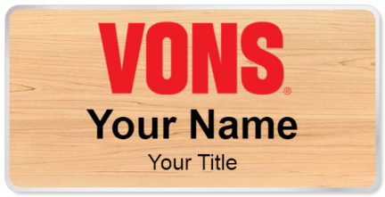Custom name badges for Vons Supermarket