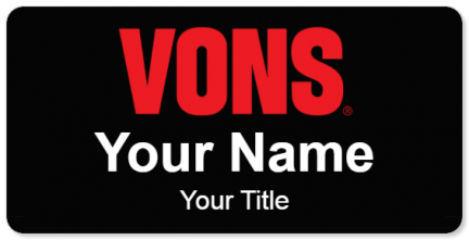 Custom name badges for Vons Supermarket