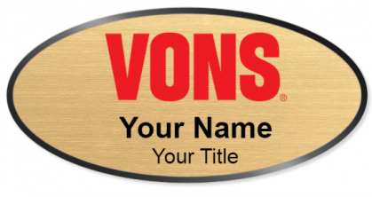 Custom name badges for Vons Supermarket