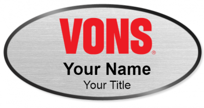 Custom name badges for Vons Supermarket