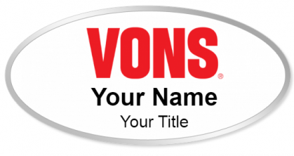 Custom name badges for Vons Supermarket
