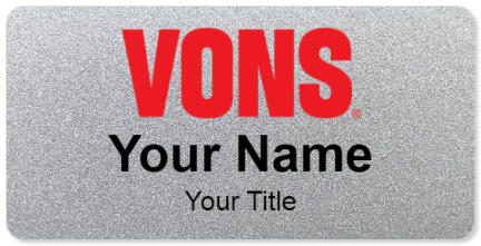 Custom name badges for Vons Supermarket