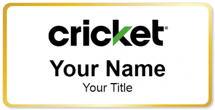 Custom name badges for Cricket Wireless