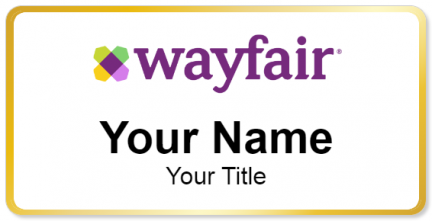 Custom name badges for Wayfair