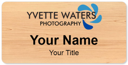Custom name badges for Yvette Waters Photography