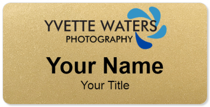 Custom name badges for Yvette Waters Photography