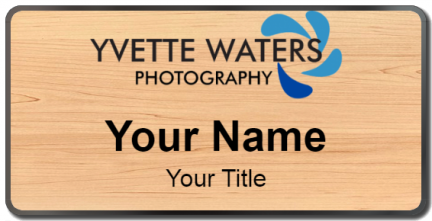 Custom name badges for Yvette Waters Photography