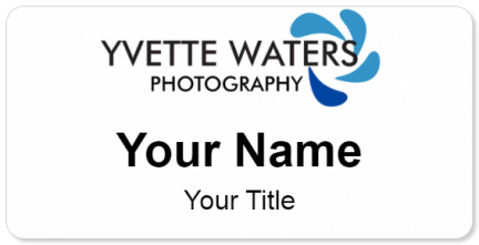 Custom name badges for Yvette Waters Photography