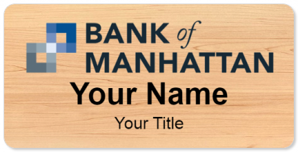 Custom name badges for Bank of Manhattan