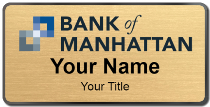 Custom name badges for Bank of Manhattan
